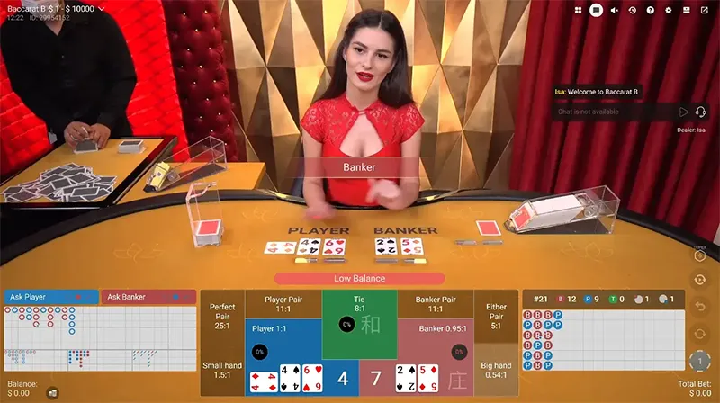 Người chơi Baccarat trực tuyến với giao diện 3D sống động